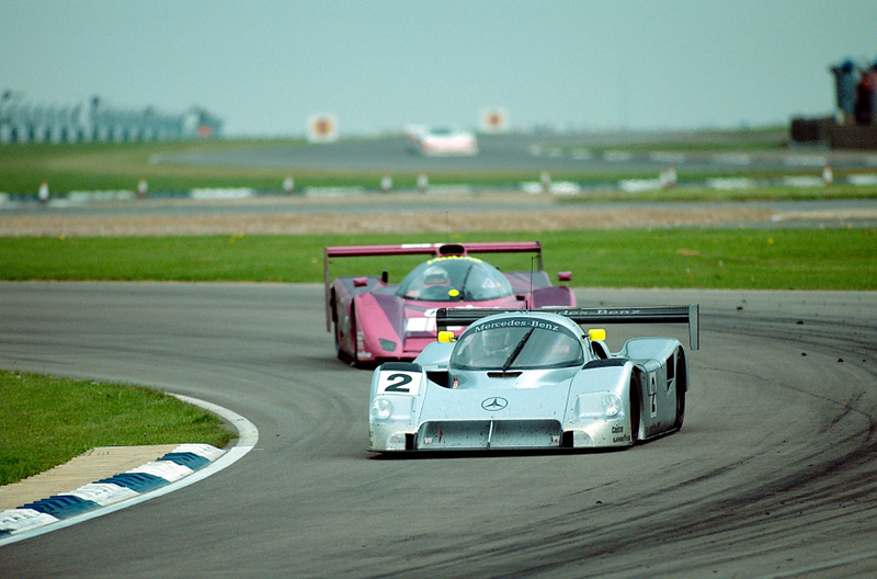A C291 ahead of the soon-to-be-orphaned Jaguar XJR-14. Photo Credit: Daimler